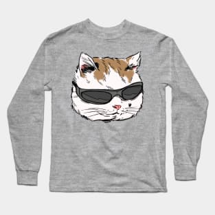 Cat with Glasses Long Sleeve T-Shirt